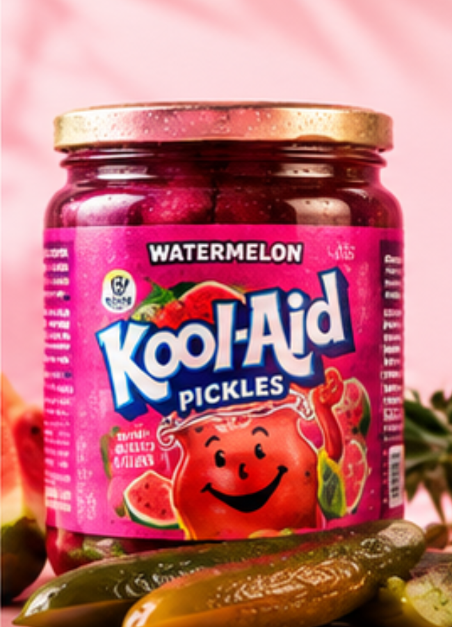 Watermelon Kool-Aid flavored pickle