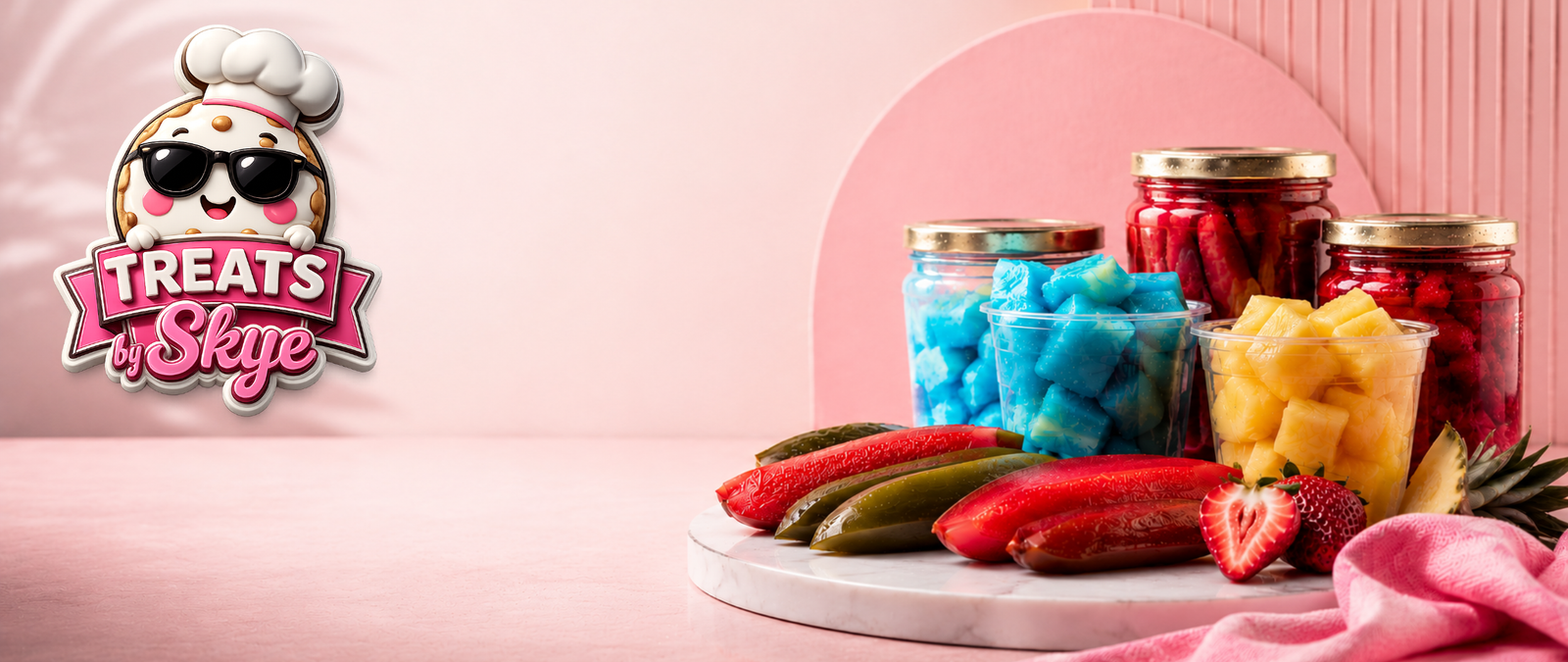 Treats by Skye flavored pickles and pineapple spread